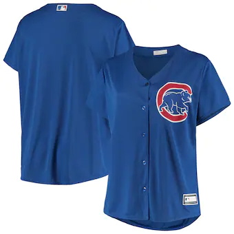 womens royal chicago cubs plus size sanitized replica team 